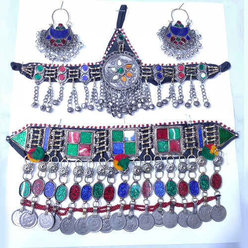 Handmade Multicolor Kuchi Jewelry Set