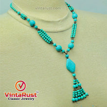 Load image into Gallery viewer, Multilayers Beaded Turquoise Necklace
