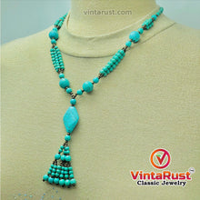 Load image into Gallery viewer, Multilayers Beaded Turquoise Necklace
