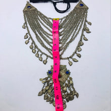 Load image into Gallery viewer, Multilayers Bib Necklace With Dangling Massive Pendant
