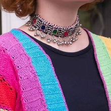 Load image into Gallery viewer, Multicolor Glass Stones and Beads Choker

