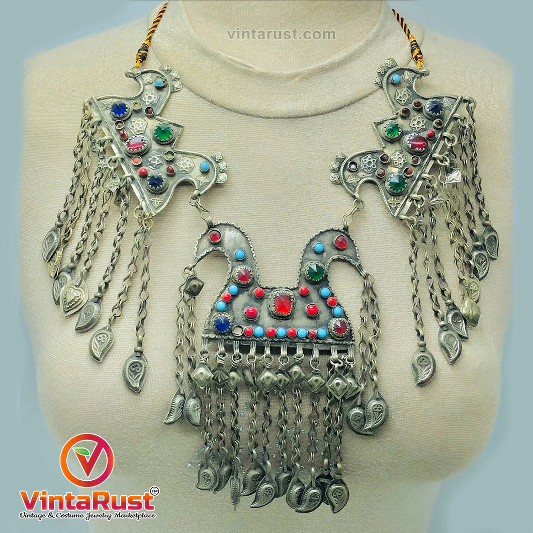 Vintage Necklace With Three Pendants