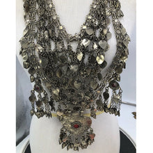 Load image into Gallery viewer, Antique Silver Khuchi Tribal Bib Necklace
