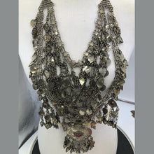 Load image into Gallery viewer, Antique Silver Kuchi Tribal Bib Necklace
