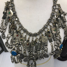 Load image into Gallery viewer, Bib Necklace Embellished with Fish Motifs and Dangling Tassels
