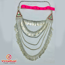 Load image into Gallery viewer, Oversized Silver Kuchi Multilayers Bib Necklace
