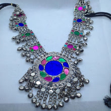 Load image into Gallery viewer, Tribal Pendant Necklace With Glass Stones

