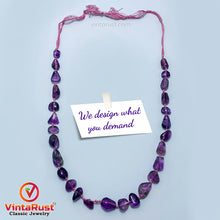 Load image into Gallery viewer, Radiant Purple Fluorite Beaded Stone Necklace
