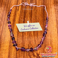 Load image into Gallery viewer, Radiant Purple Fluorite Beaded Stone Necklace
