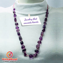 Load image into Gallery viewer, Purple Fluorite Beaded Necklace
