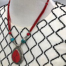 Load image into Gallery viewer, Afghan Red Stone Antique Handmade Pendant Necklace
