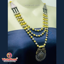 Load image into Gallery viewer, Silver And Golden Beaded Chain Necklace
