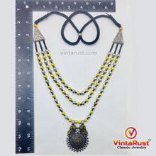 Load image into Gallery viewer, Silver And Golden Beaded Chain Necklace
