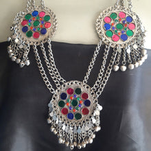 Load image into Gallery viewer, Afghan Tribal Kuchi Silver Bib Necklace
