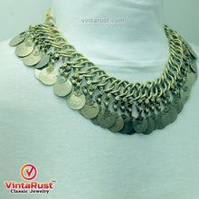 Load image into Gallery viewer, Silver Kuchi Coins Choker Necklace
