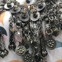 Load image into Gallery viewer, Silver Kuchi Dangling Tassels Tribal Necklace
