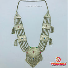 Load image into Gallery viewer, Silver Kuchi Massive Bohemian Pendant Necklace
