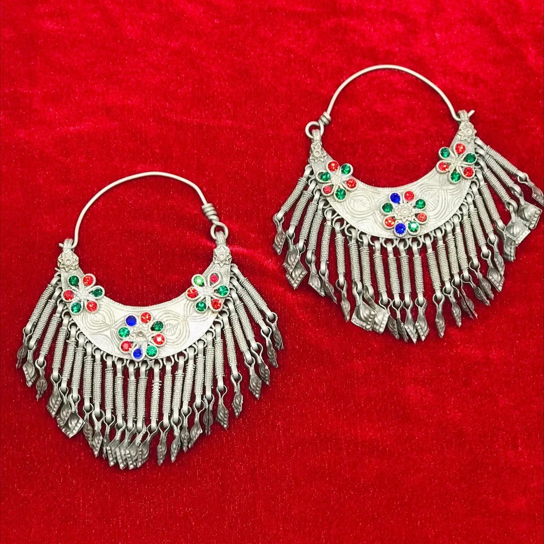 Tribal Antique Silver  Earrings