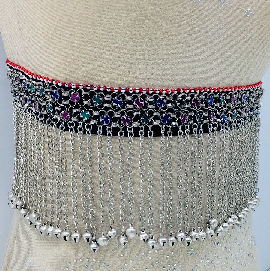 Tribal Chain Belt With Long Dangling Bells – Vintarust