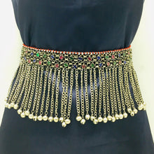 Load image into Gallery viewer, Tribal Belly Chain With Long Dangling Bells
