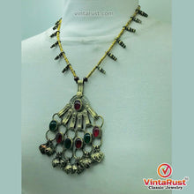 Load image into Gallery viewer, Tribal Big Pendant Necklace With Glass Stones
