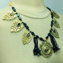 Load image into Gallery viewer, Tribal Black Stone Beaded Motif Jewelry Set
