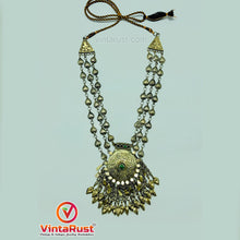Load image into Gallery viewer, Tribal Boho Vintage Silver Kuchi Massive Necklace
