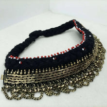 Load image into Gallery viewer, Tribal Chokar Necklace with Vintage Bells
