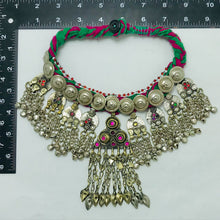 Load image into Gallery viewer, Tribal Necklace With Vintage Coins and Tassels
