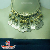 Tribal Coins Torque Choker Necklace