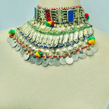 Load image into Gallery viewer, Massive Tribal Fish Ethnic Multicolor Choker Necklace
