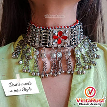 Load image into Gallery viewer, Tribal Glass Stones Choker Necklace
