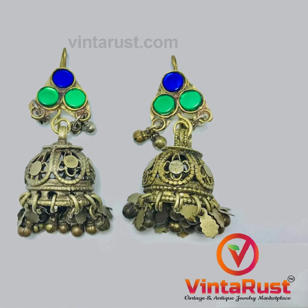 Antique Jhumka Earrings with Traditional Design