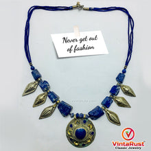 Load image into Gallery viewer, Tribal Lapis Stone Beaded Vintage Necklace
