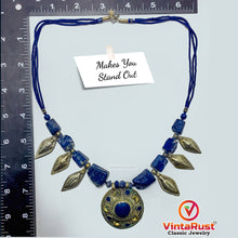 Load image into Gallery viewer, Tribal Lapis Stone Beaded Vintage Necklace
