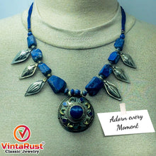 Load image into Gallery viewer, Lapis Stone Beaded Vintage Necklace
