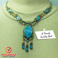 Tribal Lightweight Stone Pendant Necklace