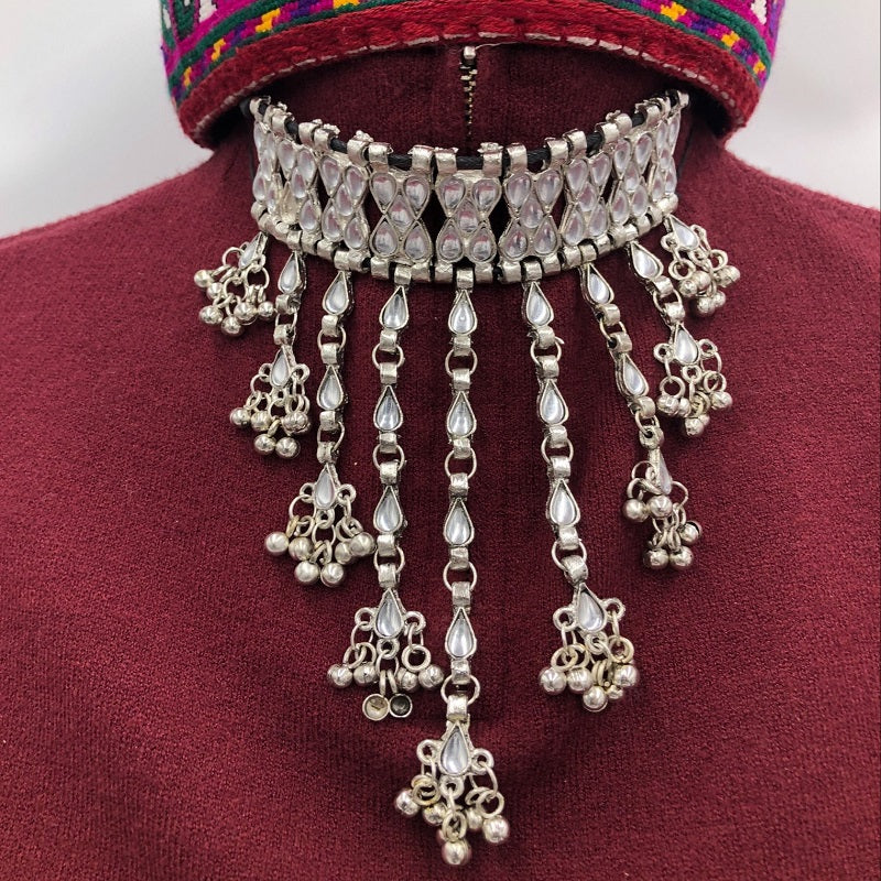 Tribal Mirror Ethnic Choker Necklace