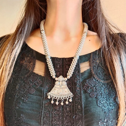Handmade Tribal Silver Ethnic Pendant Necklace