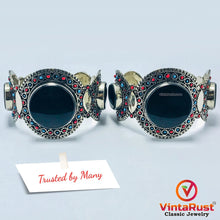 Load image into Gallery viewer, Tribal Stones Cuff Bracelet
