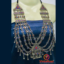 Load image into Gallery viewer, Tribal Stones Multilayers Bib Necklace
