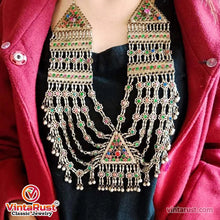 Load image into Gallery viewer, Tribal Stones Multilayers Bib Necklace
