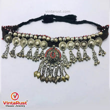 Load image into Gallery viewer, Tribal Turkman Pendant Necklace With Buttons and Bells

