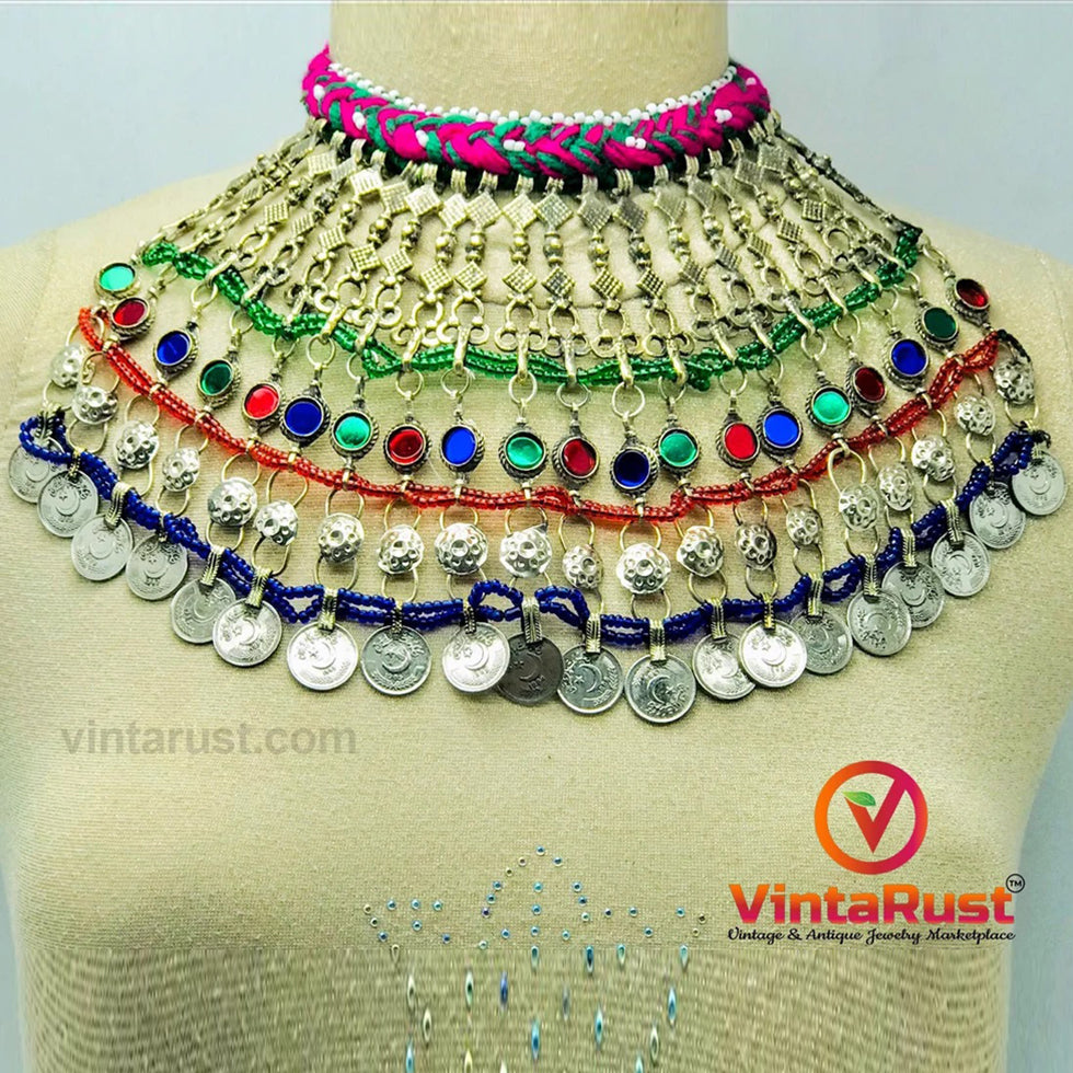Tribal Vintage Multicolor Choker Necklace