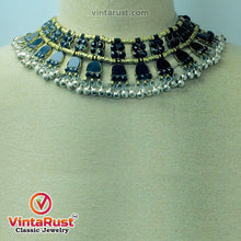 Load image into Gallery viewer, Turkman Handmade Tribal Choker With Glass Stones
