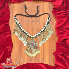 Load image into Gallery viewer, Turkman Necklace With Long Dangling Tassels
