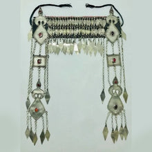 Load image into Gallery viewer, Turkmen Silver Tribal Kuchi Matha Patti, Massive Head Piece
