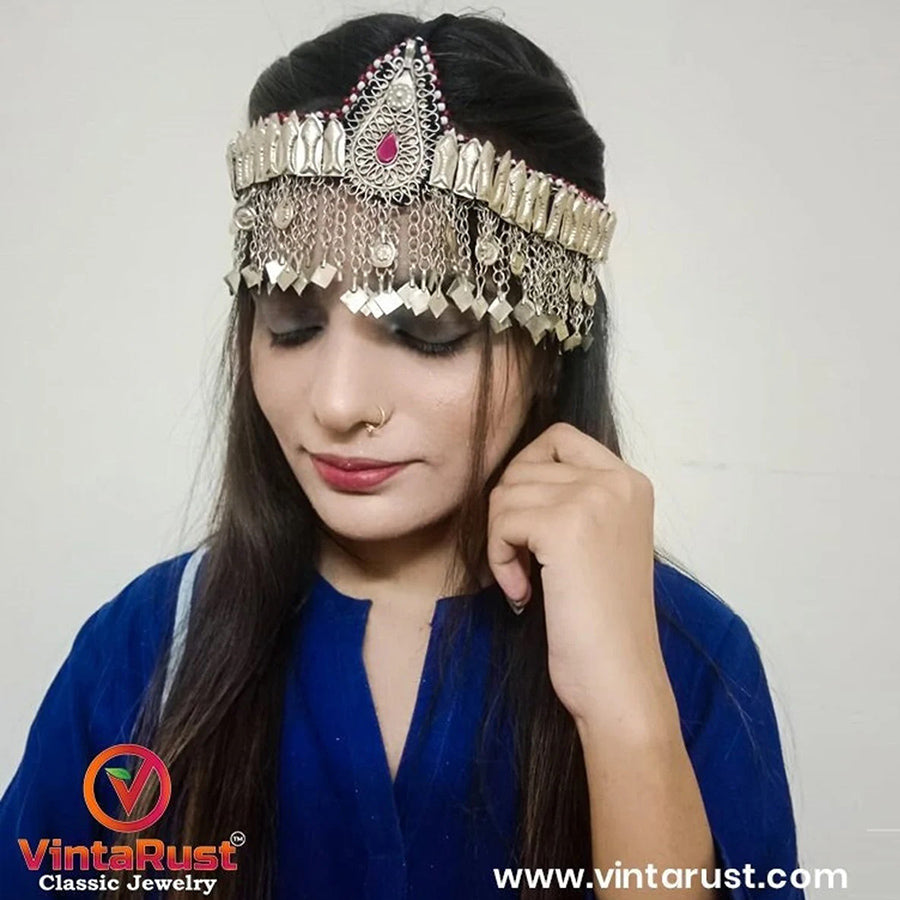 Turkmen Teardrop Matha Patti Headpiece