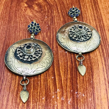 Load image into Gallery viewer, Turkmen Vintage Massive Dangle Earrings
