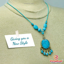 Load image into Gallery viewer, Turquoise Beaded Boho Necklace
